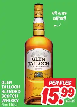 Dekamarkt Glen talloch blended scotch whisky aanbieding