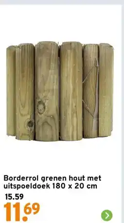 GAMMA Borderrol grenen hout met uitspoeldoek 180 x 20 cm aanbieding