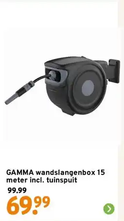 GAMMA GAMMA wandslangenbox 15 meter incl. tuinspuit aanbieding