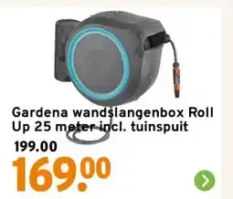 GAMMA Gardena wandslangenbox Roll Up 25 meter incl. tuinspuit aanbieding