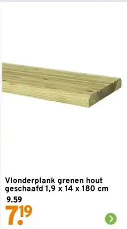 GAMMA Vlonderplank grenen hout geschaafd 1,9 x 14 x 180 cm aanbieding