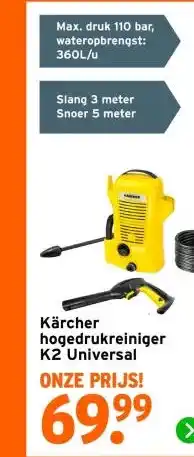 GAMMA Kärcher hogedrukreiniger K2 Universal aanbieding