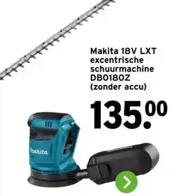 GAMMA Makita 18V LXT excentrische schuurmachine DB0180Z (zonder accu) aanbieding