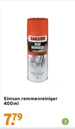 GAMMA Simson remmenreiniger 400ml aanbieding