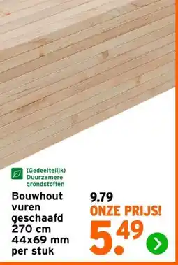 GAMMA Bouwhout vuren aanbieding