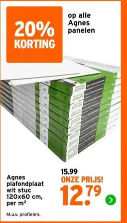 GAMMA Agnes plafondplaat wit stuc aanbieding