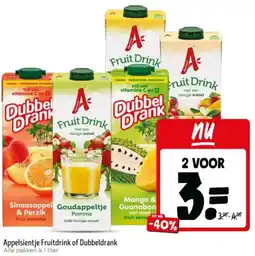 Jumbo Appelsientje Fruitdrink of Dubbeldrank aanbieding