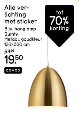 Leen Bakker Alle verlichting tot met sticker aanbieding