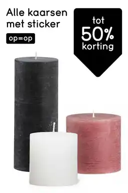 Leen Bakker Alle kaarsen tot met sticker aanbieding
