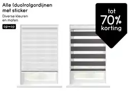 Leen Bakker Alle duo rolgordijnen met sticker aanbieding