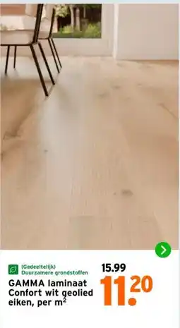 GAMMA DGAMMA laminaat Confort wit geolied eiken, aanbieding