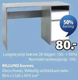 Jysk Billund bureau aanbieding