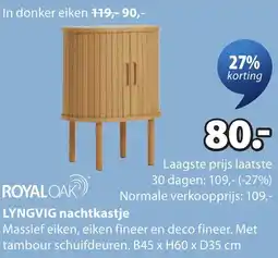 Jysk Lyngvig nachtkastje aanbieding