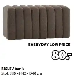 Jysk Bislev bank aanbieding