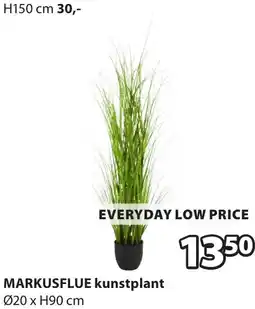 Jysk Markusflue kunstplant aanbieding