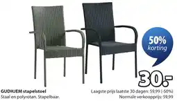 Jysk Gudhjem stapelstoel aanbieding