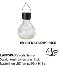Jysk Lappspurv solarlamp aanbieding