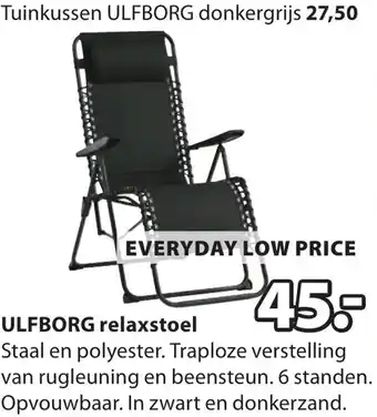 Jysk Ulfborg relaxstoel aanbieding