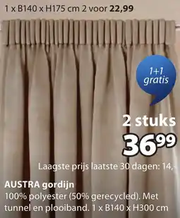 Jysk Austra gordijn aanbieding