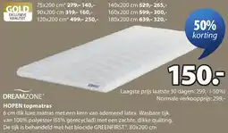Jysk Dreamzone Hopen topmatras aanbieding