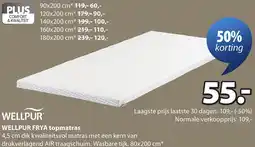 Jysk Wellpur frya topmatras aanbieding