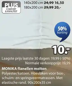 Jysk Monika flanellen molton aanbieding