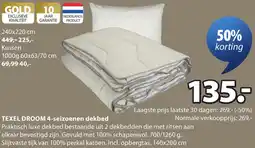 Jysk Texel droom 4-seizoenen dekbed aanbieding