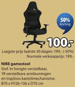 Jysk Nibe gamestoel aanbieding