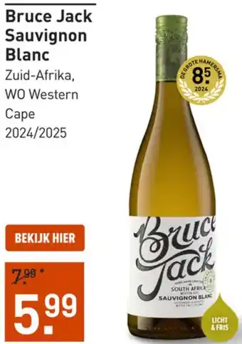 Gall & Gall Bruce Jack Sauvignon Blanc aanbieding