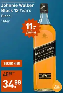 Gall & Gall Johnnie Walker Black 12 Years aanbieding
