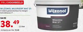 Wijzonol muurverf mat s1