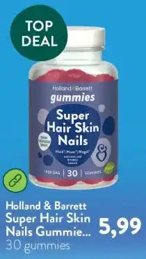 Holland & Barrett Super Hair Skin Nails Gummies - 30 gummies aanbieding