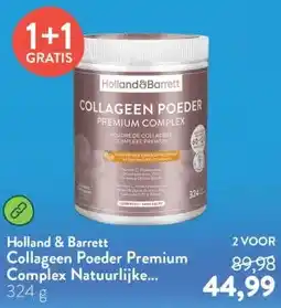 Holland & Barrett Collageen Poeder Premium Complex Natuurlijke Sinaasappelsmaak - 324g aanbieding