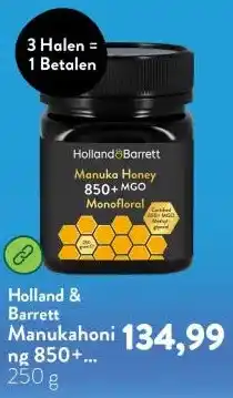 Holland & Barrett Manukahoning 850+ MGO Monofloraal aanbieding