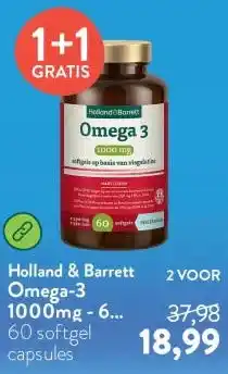 Holland & Barrett Omega-3 1000mg - 60 softgels aanbieding