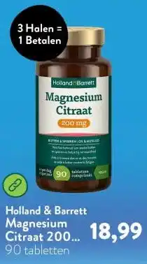 Holland & Barrett Magnesium Citraat 200 mg aanbieding