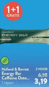Holland & Barrett Energy Bar Caffeine Date Oats - 48g aanbieding