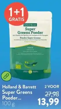 Holland & Barrett Super Greens Poeder Biologisch aanbieding