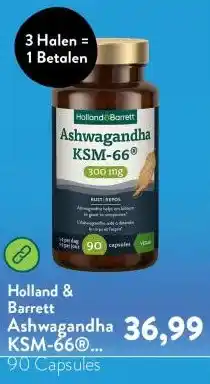 Holland & Barrett Ashwagandha KSM-66® 300mg aanbieding