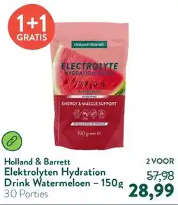 Holland & Barrett Elektrolyten Hydration Drink Watermeloen – 150g aanbieding