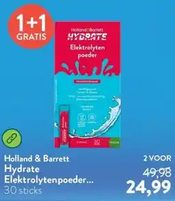 Holland & Barrett Hydrate Elektrolytenpoeder Framboossmaak - 30 sticks aanbieding
