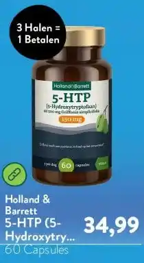 Holland & Barrett 5-HTP (5-Hydroxytryptofaan) 150mg Uit 500mg Griffonia Simplicifolia aanbieding