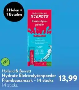 Holland & Barrett Hydrate Elektrolytenpoeder Framboossmaak - 14 sticks aanbieding