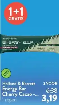 Holland & Barrett Energy Bar Cherry Cacao - 48g aanbieding