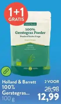 Holland & Barrett 100% Gerstegras Poeder Biologisch aanbieding