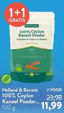 Holland & Barrett 100% Ceylon Kaneel Poeder Biologisch aanbieding
