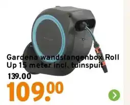 GAMMA Gardena wandslangenbox Roll Up 15 meter incl. tuinspuit aanbieding
