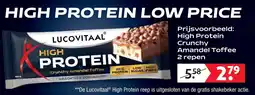 Lucovitaal High Protein Crunchy Amandel Toffee 2 repen aanbieding