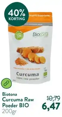 Holland & Barrett Curcuma Raw Poeder BIO aanbieding