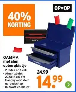 GAMMA GAMMA metalen opbergkistje aanbieding